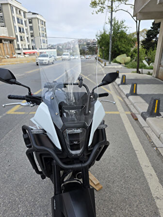 MOTOCAM Honda NX 500 Ön Cam 48cm 2025 Model Şeffaf Renkli 4mm UZUN CAM