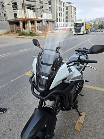 MOTOCAM Honda NX 500 Ön Cam 48cm 2025 Model Şeffaf Renkli 4mm UZUN CAM