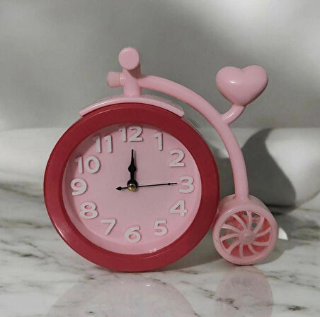 Yaratıcı Ofis Masaüstü Bisiklet Yatak Odası ÇOCUK ODASI Başucu Saati Yaratıcı Saat pembe
