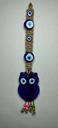  Makrome Örgülü Nazarlık 48 cm Duvar Süsü BAYKUŞ