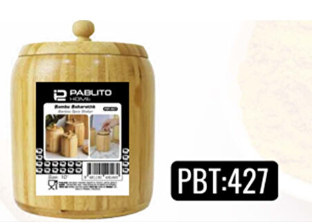 Ahşap Bambu Baharatlık 25CM Orta