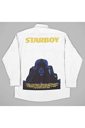 The Weeknd Starboy Baskılı Unisex Rapper Gömlek