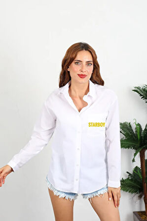 The Weeknd Starboy Baskılı Unisex Rapper Gömlek