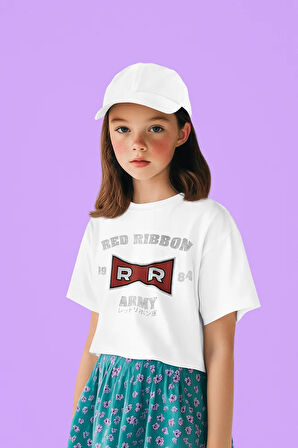 Red Ribbon Army 1984 Yazılı Unisex Çocuk Tişört (1-12 YAŞ)