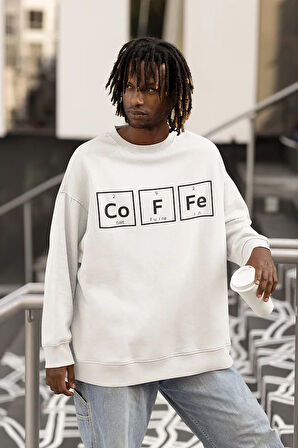 Coffe Yazılı Unisex Oversize Tasarım Sweatshirt