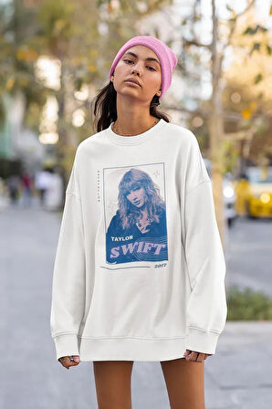 Taylor Swift Baskılı Unisex Oversize Şarkıcı Tasarım Sweatshirt