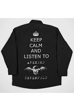 Avenged Sevenfold Müzik Grubu Baskılı Unisex Rock Metal Cepli Gömlek