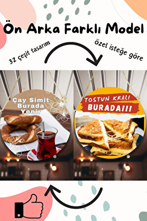 Yiyecek Dükkanı için Çift Taraflı Özel Seçmeli Duvar, Kapı, Askılı Pano Karşılama Tabelası, Süs
