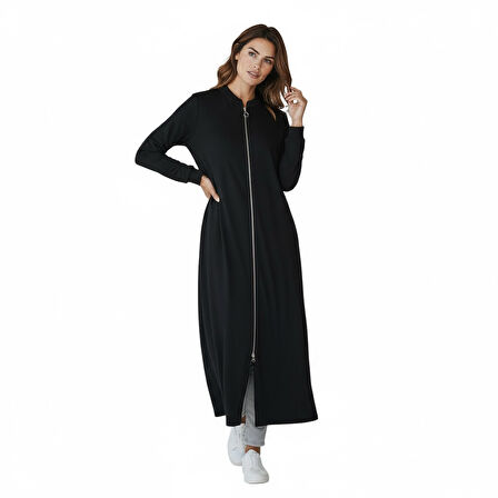 KADIN ÖNÜ FERMUARLI KOLU MANŞETLİ GİZLİ CEPLİ MEVSİMLİK KAP