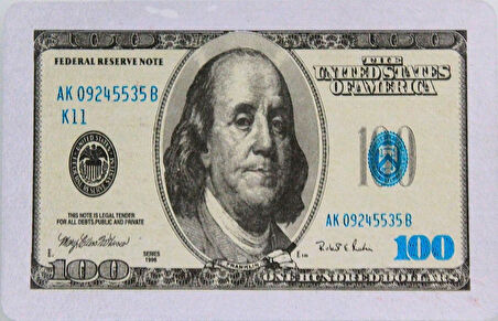 100 Dolar Desenli Oyun İskambil Kağıdı Deste – Benjamin Franklin Kart Oyunu Seti