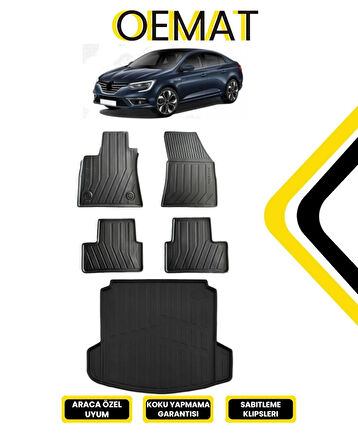Renault Megane 4 2016- Sonrası 2D Paspas Ve 3D Bagaj Havuzu