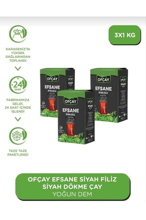 Ofçay Efsane Siyah Filiz Siyah Dökme Çay 3x1 Kg