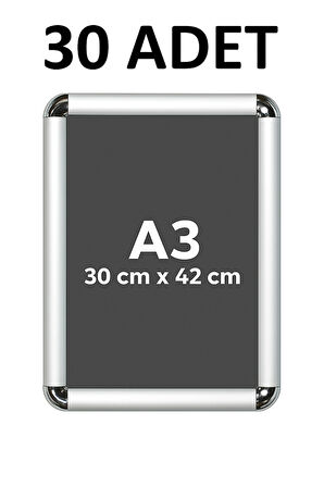 30 Adet A3 Alüminyum Çerçeve Rondo Köşe Aç Kapa Açılır Kapanır