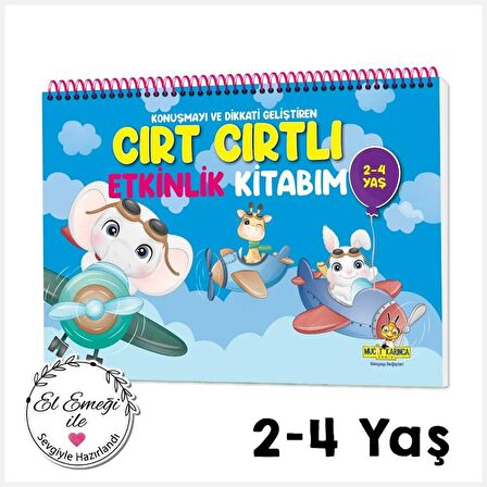 16-24 Ay ve 2-4 Yaş Konuşma ve Dikkati Geliştiren Cırt Cırtlı Etkinlik Kitabım İkili Set 