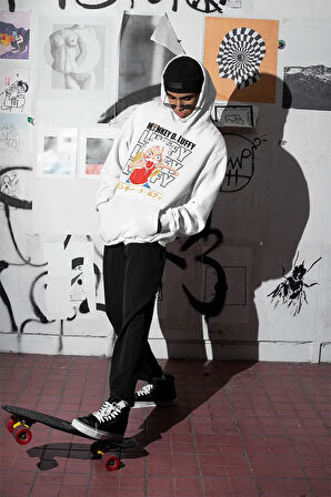 Monkey D. Luffy Baskılı Unisex Oversize Anime Çizgi Film Hoodie