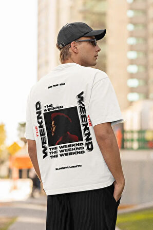 The Weeknd Die For You Baskılı Oversize Rapper Tişört, Unisex Şarkıcı Tişört