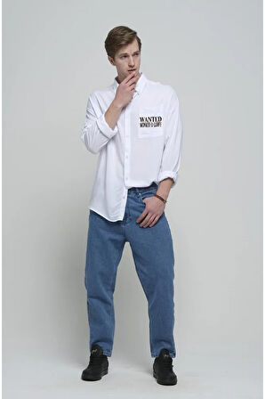 Wanted Monkey D. Luffy Baskılı Unisex Anime Karakter Gömlek