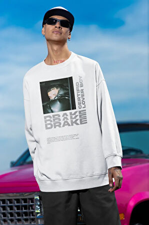 Drake Lover Boy Baskılı Unisex Oversize Rapper Sweatshirt