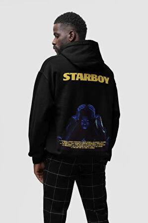 The Weeknd Starboy Baskılı Unisex Oversize Rapper Hoodie