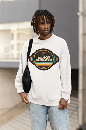 Black Sabbath Müzik Grubu Unisex Oversize Rock Metal Sweatshirt