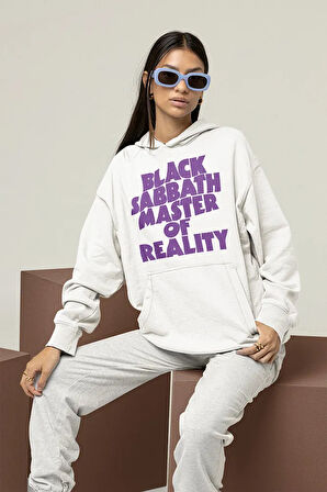 Anime Baskılı Unisex Oversize Black Sabbath Master Of Reality Hoodie