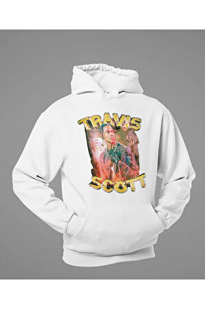 Travis Scott Rapper Baskılı Unisex Oversize Hoodie