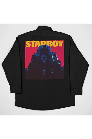 The Weeknd Starboy Baskılı Unisex Tasarım Rapper Gömlek
