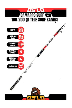 Okuma Aria 6000 420cm 100-200gr Camarro Surf Profesyonel Kıyı Olta Takımı Seti