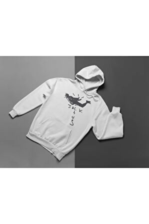 Tasarım Cactus Jack Baskılı Unisex Oversize Rapper Hoodie