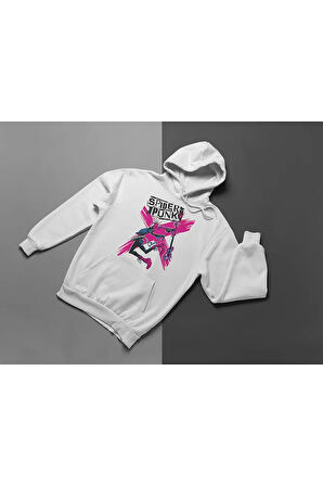 Spider-Punk Baskılı Unisex Oversize Örümcek Hoodie
