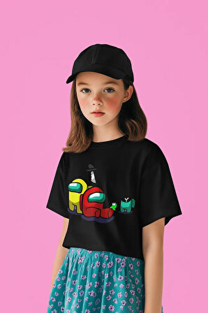 Among Us Baskılı Unisex Oyun Çocuk Tişört (1-12 Yaş)