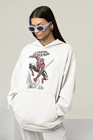 The Amazing Spider-Man Baskılı Unisex Oversize Hoodie