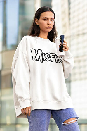 Misfits Müzik Grubu Baskılı Unisex Oversize Sweatshirt