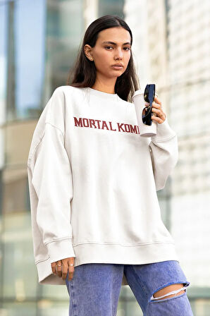 Mortal Kombat Baskılı Unisex Oversize Anime Sweatshirt