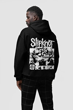 Slipknot Rock Metal Baskılı Unisex Oversize Müzik Grubu Hoodie