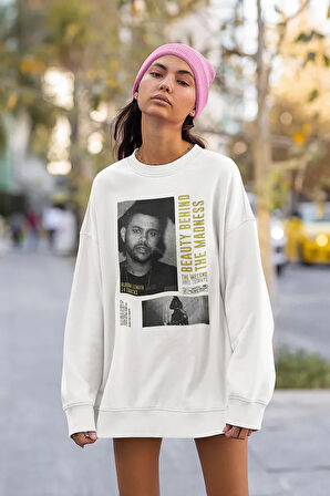 The Weeknd Beauty Behind The Madness Yazılı Unisex Oversize Rapper Sweatshirt