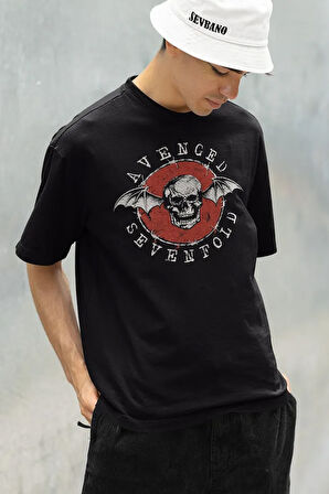 Müzik Grubu Avenged Sevenfold Baskılı Unisex Oversize Rock Metal Tişört
