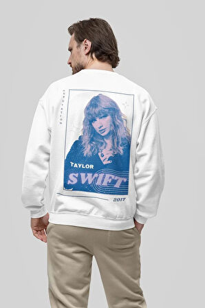 Reputation Yazılı Unisex Oversize Şarkıcı Taylor Swift Baskılı Sweatshirt