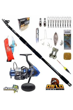 Safina SW-X SNW-6000A Oslo Black Fight 360cm 100-200gr Surf Sazan Kıyı Olta Takımı Seti
