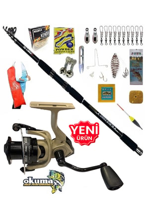 Okuma Outrax 6000 360cm 100-200gr Black Fight Profesyonel Sazan Kıyı Olta Takımı Seti