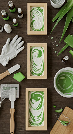 ALOE VERA YAĞLI EL YAPIMI SABUN NEMLENDİRİCİ YATIŞTIRICI ETKİLİ Soğuk İşlem Bitkisel İçerikli 100