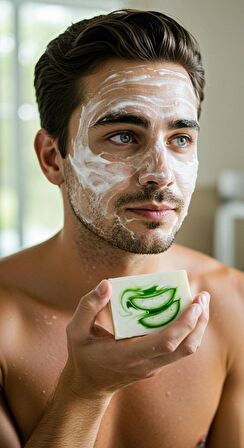 ALOE VERA YAĞLI EL YAPIMI SABUN NEMLENDİRİCİ YATIŞTIRICI ETKİLİ Soğuk İşlem Bitkisel İçerikli 100