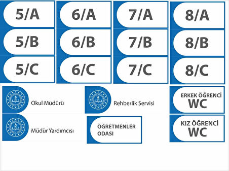 Okul Sınıf Dakota Levha Ortaokul Sınıf Seti 1,2,3,4,5.Sınıf Yeni Yönetmeliğe Uygun