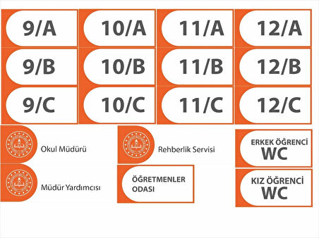 Okul Sınıf Dakota Levha Lise Sınıf Seti 1,2,3,4,5.Sınıf Yeni Yönetmeliğe Uygun