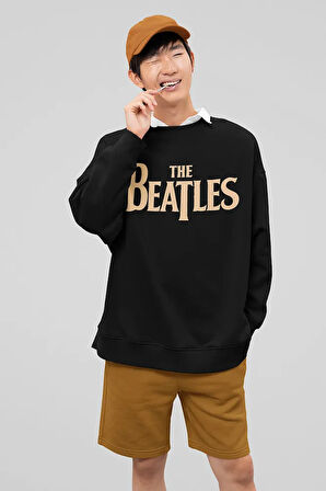 Tasarım The Beatles Baskılı Unisex Oversize Müzik Grubu Sweatshirt