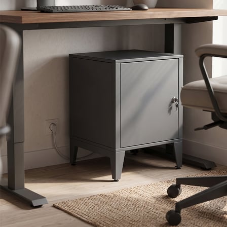 Alfahome Ziglat 655 Serisi Metal Kapaklı Küçük Boy Kilitli Ofis Dolabı