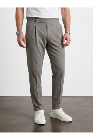 Old Money Çizgili Kumaş Pantolon - Cool & Comfort