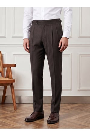 Old Money Çizgili Kumaş Pantolon - Cool & Comfort
