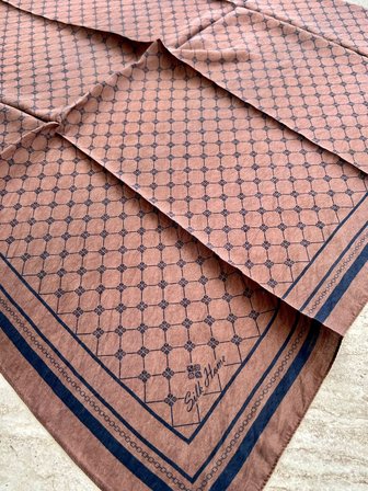 Silk Home Olinda Eşarp Taba-Lacivert