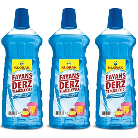 Klorak Fayans ve Derz Temizleyici Mavi Su 3 x 970 ml